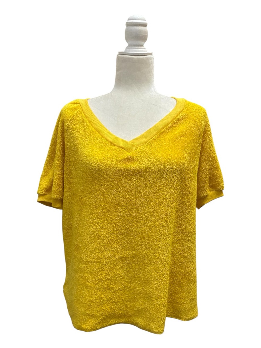 Chain Gang Vintage Retro Terry Cloth Bright Yellow Shirt
